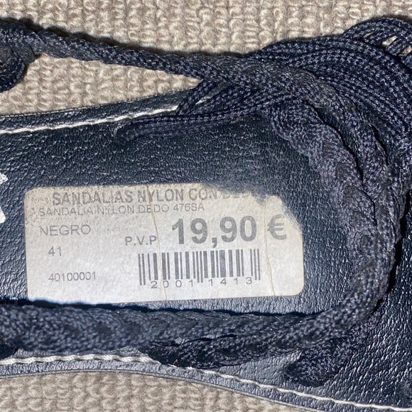 Sukot Barcelona Black Braided Cord Sandals sz missing estimated 8.5 - 9 - Picture 10 of 12